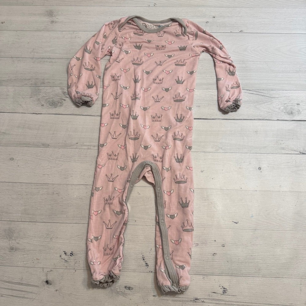 Besteroo girls pink heart‎ princess one piece modal 12-18 months